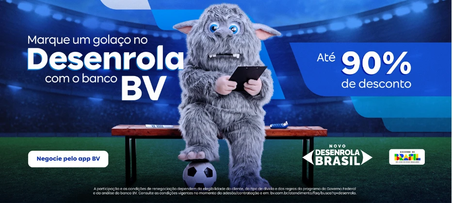 Banner BV sobre o Novo Desenrola Brasil.