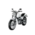 Modelo 3D de uma moto branca.
