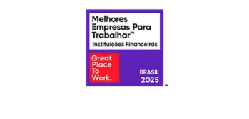 Selo de Melhores Empresas para Trabalhar Brasil 2025 do Great place to work.