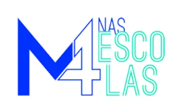 O logo do Instituto M4 nas Escolas. 
