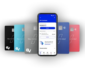 Telefone celular com o aplicativo bv aberto no programa BV Cashback.