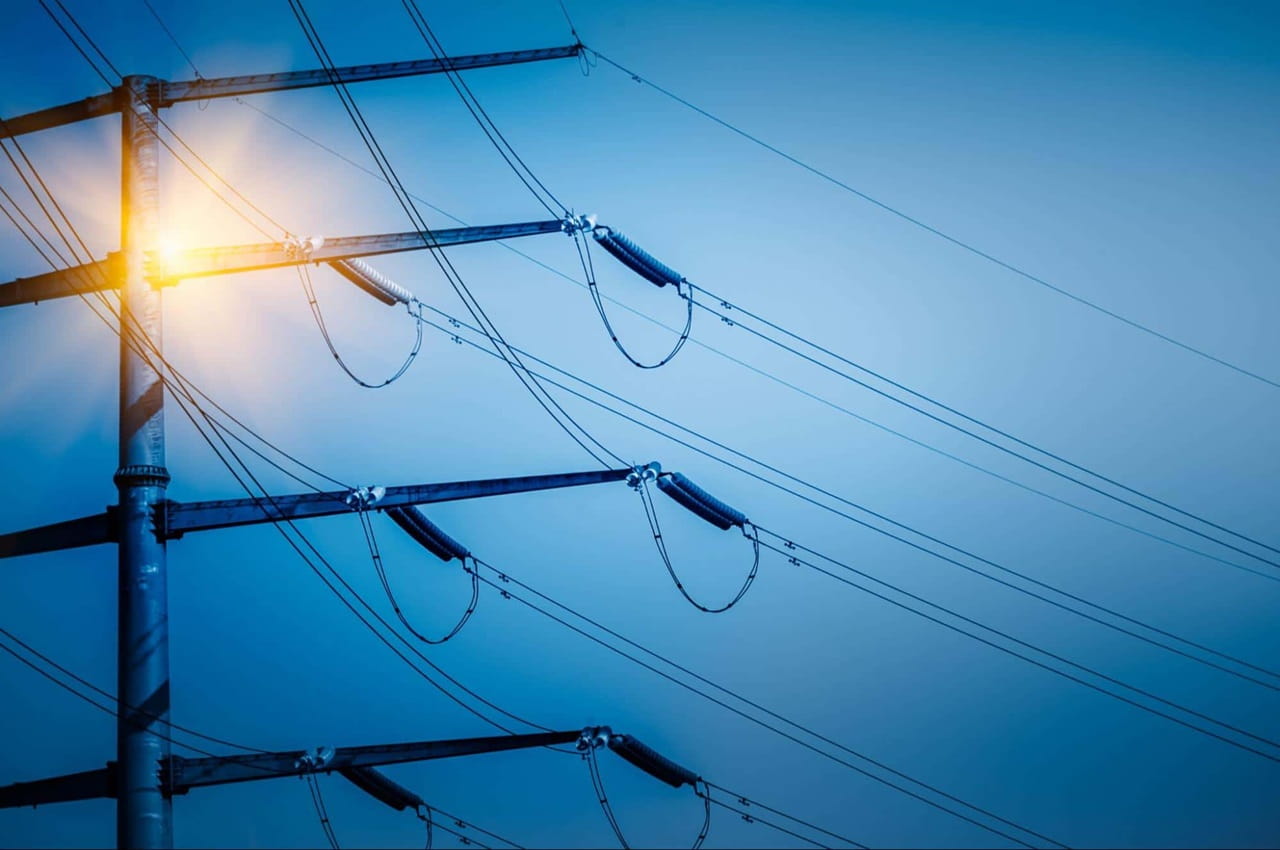 Estrutura de linhas de transmissão de energia.