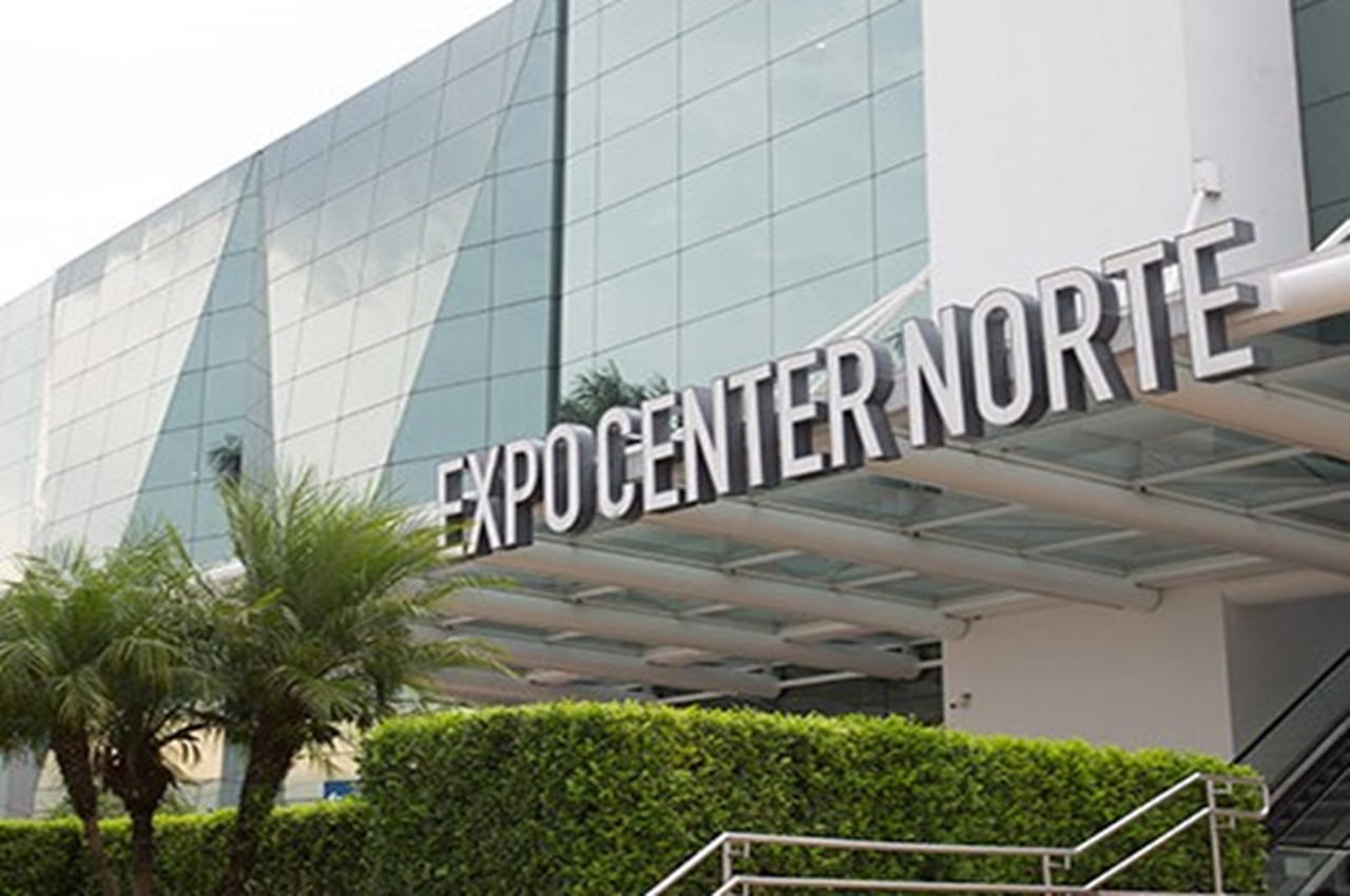 Fachada da Expo Center Norte, em São Paulo.